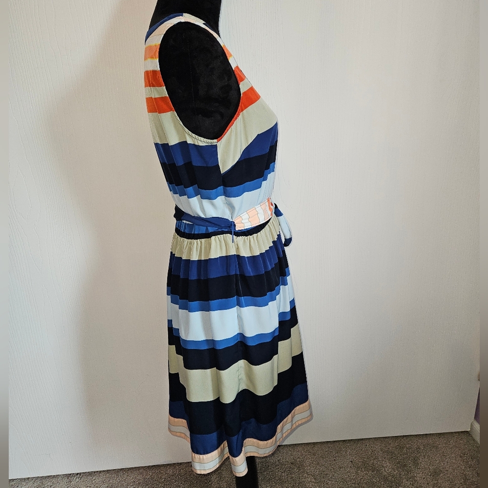 Banana Republic Striped Midi Dress - Size 8 - Picture 7 of 7